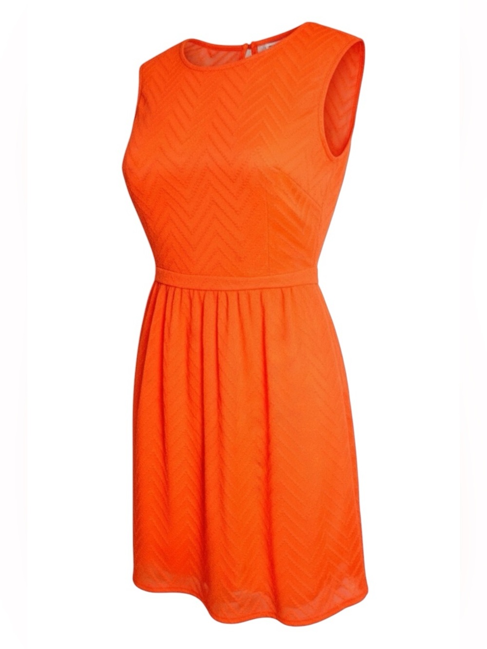 J. Crew Women's Orange Neon Cap Sleeve Lined Chiffon Mini Dress
Size 0